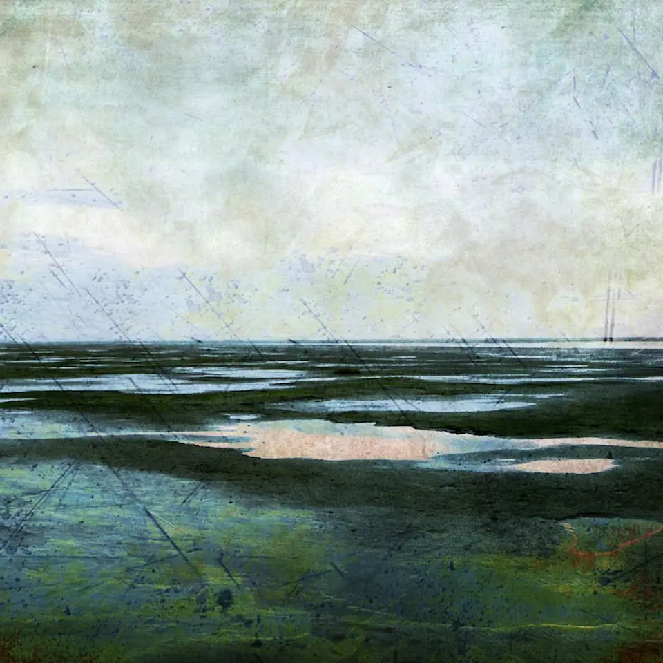 Painting of Friesland shore
